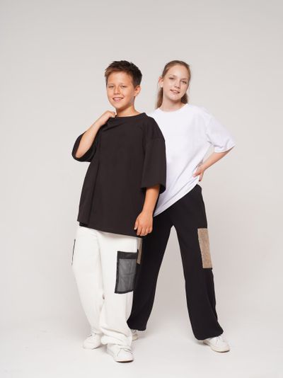 Плотная оверсайз футболка (футер)