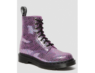 Dr martens clearance silver metallic snake