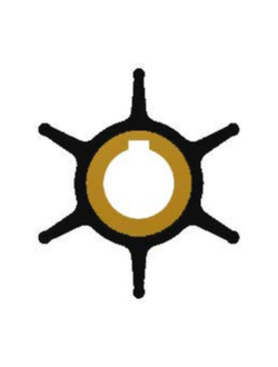 Импеллер со шпонкой Ancor 5570 Ø55,2x20мм посадочное Ø17,2мм 6 лопастей из черного неопрена для двигателей Honda 20/25/30л.с.