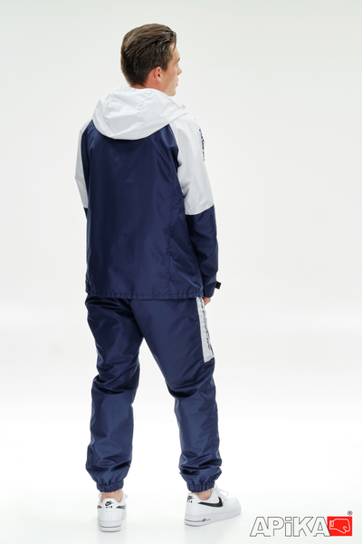 APIKA ветрозащитный тренировочный спортивный костюм темно-синий
