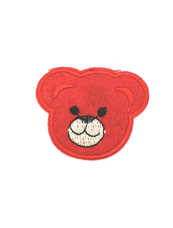 Термоаппликация мишка красный, 55*45  мм