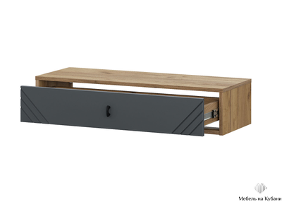 Байкал Стол туалетный навесной Дуб Золотой / Графит