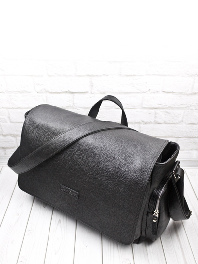 Кожаная мужская сумка Toara black (арт. 5058-61)