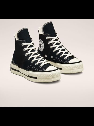 Кеды Converse Chuck 70 Plus черные высокие на платформе