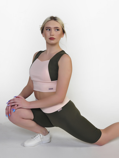 Бриджи 688-164 Хаки с пудрой