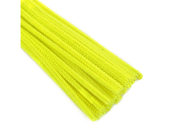 Синельная проволока лимонная пушистая 100 штук для рукоделия