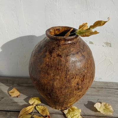 Ваза керамическая для цветов и сухоцветов