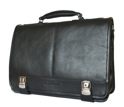 Кожаный портфель Arietta black (арт. 2018-01)