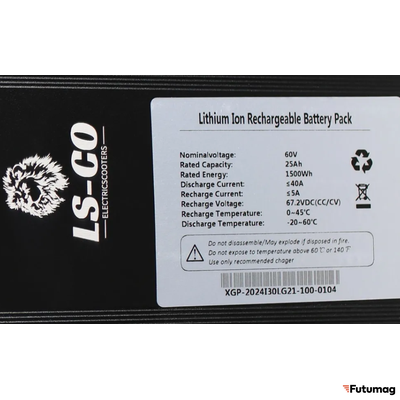 Аккумулятор LS-CO для электровелосипеда монстр LG 25Ah 60V