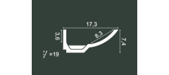 Карниз C351 Boat - 7,4*17,3*200см