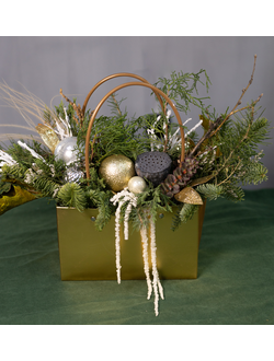 Новогодняя композиция в сумке