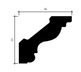 Карниз 1.50.272 - 33*36*2000мм