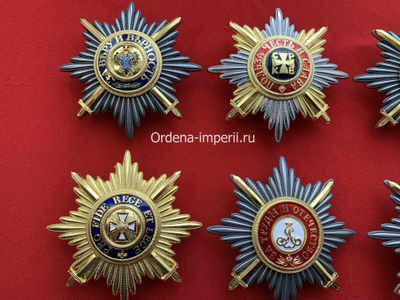 Коллекция "6 звезд орденов Российской Империи с мечами!" Копии LUX!