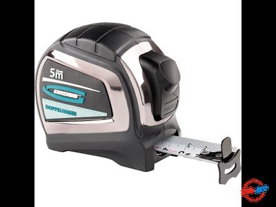 Автоматическая рулетка Doppelhaken GROSS, 3 м x 16 мм, односторонний зацеп, нейлон, двусторонняя шка