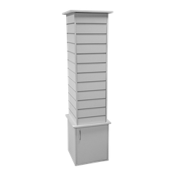 Торговый стенд SPIRE с экономпанелью и нижней тумбой для выкладки товаров