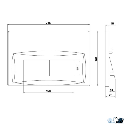 Инсталляция для унитаза Creavit GR5003.01 с кнопкой Ore GP3007.00 бронза матовая