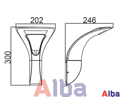Светильник садово-парковый ANDA W2521S настенный LED