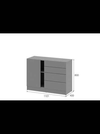 Энни КМ2 1100 комод Графит
