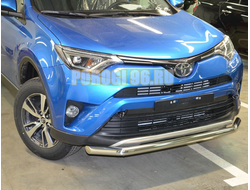 Защита переднего бампера d60 для Toyota RAV4 (2015-2019)