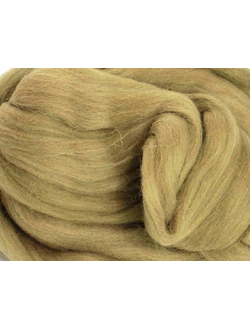 Шерсть для валяния, лента гребенная, Камтекс, полутонкая, хаки (294), 50г