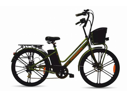 Pioneer NeoClassic 26" (6 скоростей, диск. тормоза, 250W, 10А, ЛИТЫЕ ДИСКИ) (коричневый)