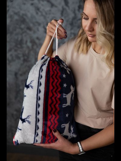 Плед с рукавами "Звезды" из микрофибры (велсофта)