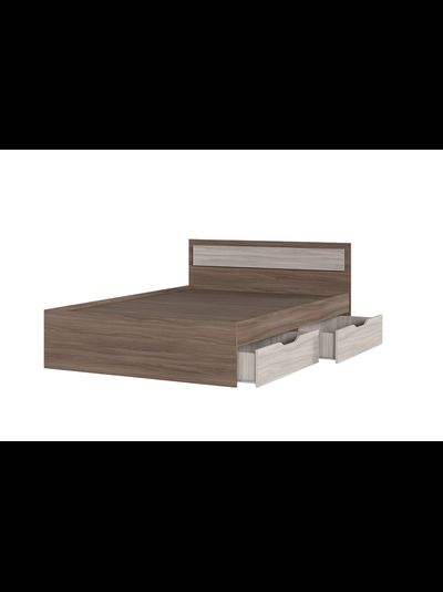 Гармония Кровать с ящиками КР 605 (1400) Ясень шимо темный/Ясень шимо светлый (с настилом)