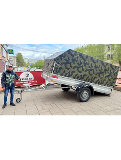 3.5х1.5, R16 Автомобильный легковой прицеп KOiRA 3.5 тент камуфляж