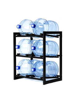 Стеллаж из профиля на 6 бутылей (черный)