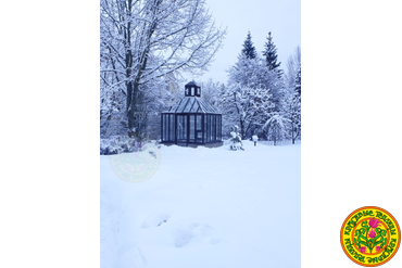 Оранжерея в английском стиле из стекла и алюминия ЧЕЛСИ XS размером 2500 х 2500 мм