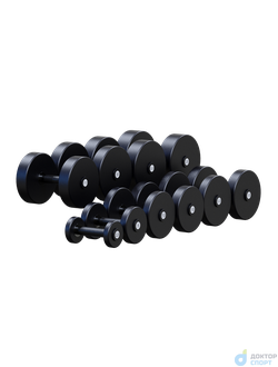 Гантельный ряд 2,5-25кг, 10 пар (шаг 2,5кг)