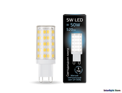 Gauss LED T19 5w 840 AC185-265v G9