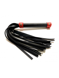 50013ars Плеть из эко-кожи чёрно-красная