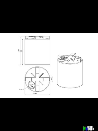 Емкость Экопром T 10000 л черная
