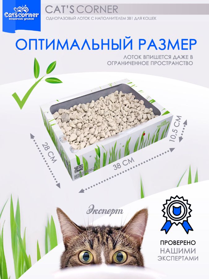 Безопасные одноразовые лотки-туалеты с наполнителем для кошек, купить недорого