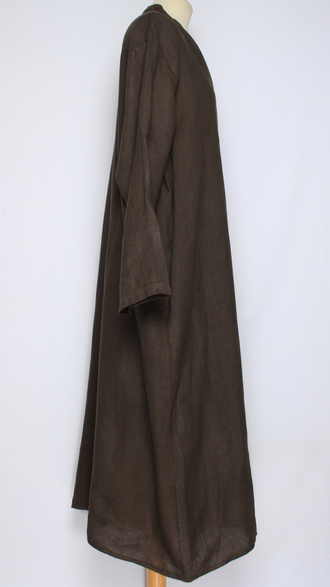 ПЛАТЬЕ БОХО ЛЬНЯНОЕ "МЫСИК" кофе, графит, шоколад, лаванда до р.56