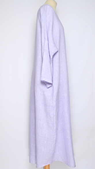 ПЛАТЬЕ БОХО ЛЬНЯНОЕ "СКЛАДКА" хаки, бежевое, лаванда до р.56