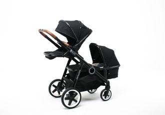 Коляска для погодок BabyZz Dynasty Black (люлька и 2 прогулки)