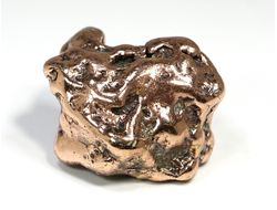 Медь полированная с одной стороны, коллекционный образец, США (35*30*22 мм, вес: 85 г) №23901