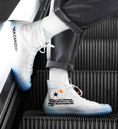 Vulcanized converse x off white clearance