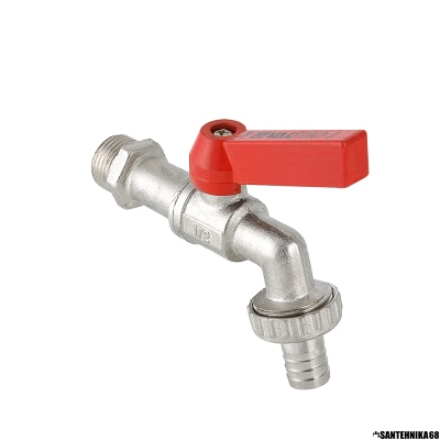 Кран водоразборный со съемным штуцером VALTEC VT.051 1/2 3/4 с носиком
