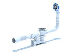 Сифон Ани для ванны 1 1/2" с вып. и пер. с г. тр. [3539]