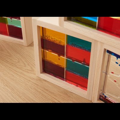 Деревянные сенсорные блоки с жидкостью с эффектом движения (10 штук)