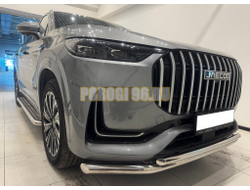 Защита переднего бампера двойная Папа Тюнинг d60/42 для JAECOO J8 2024-