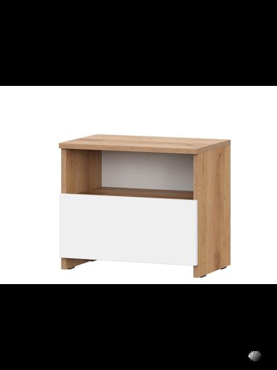 Некст Тумба прикроватная Дуб Золотой / Белая шагрень