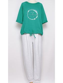 Брюки трикотажные" Защип" св.серые р.50-60