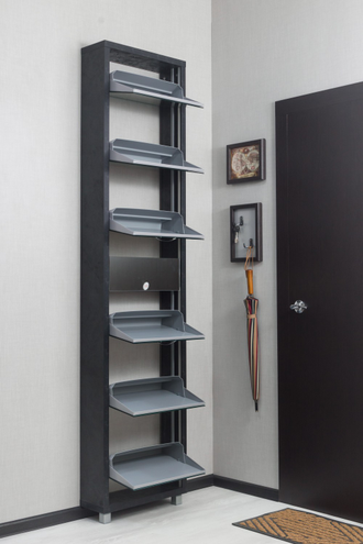 Обувница Айрон-6 Плюс (фасад Зеркало)