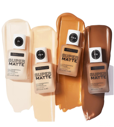 Relove by Revolution Тональная основа и консилер 2 в 1 Supermatte 2 in 1 Foundation & Concealer, F1