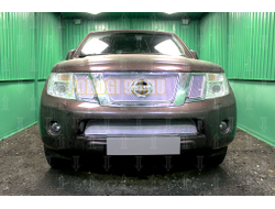 Защита радиатора Nissan Pathfinder (NAVARA) 2011-2012 chrome верх PREMIUM