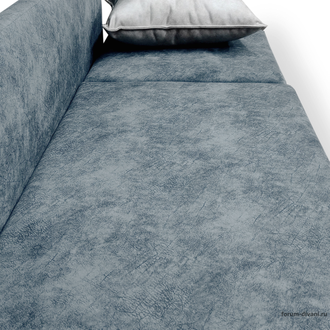 Кушетка Лилия-2, Серая/слоновая кость, правая